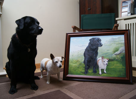 Gem & Jess with the portrait