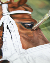 Horse portrait in progress