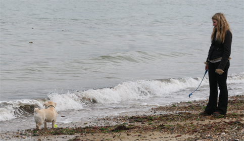 Me and Toby on the beach
